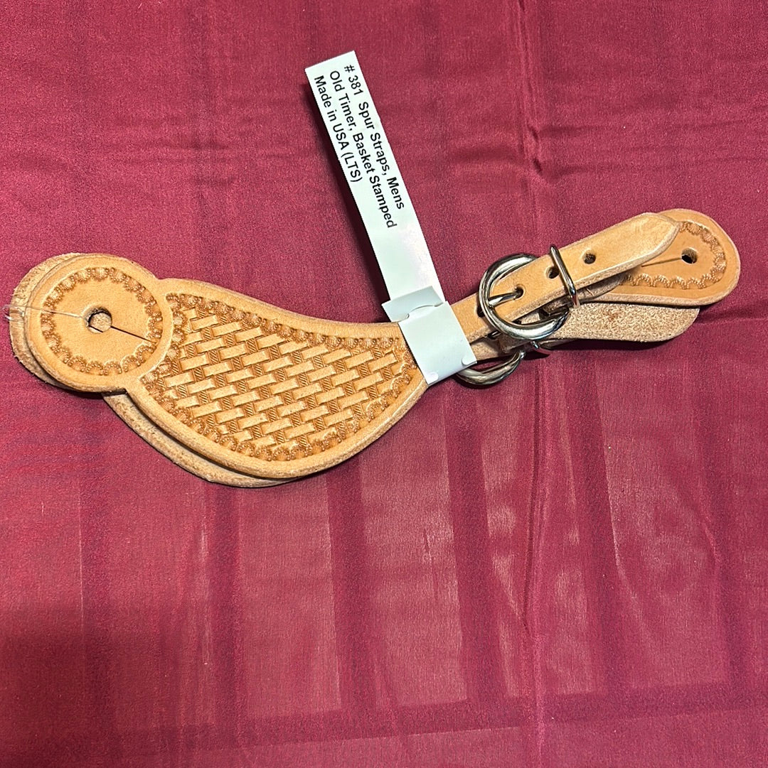 Men’s Old Timer Basket Stamped Spur Straps