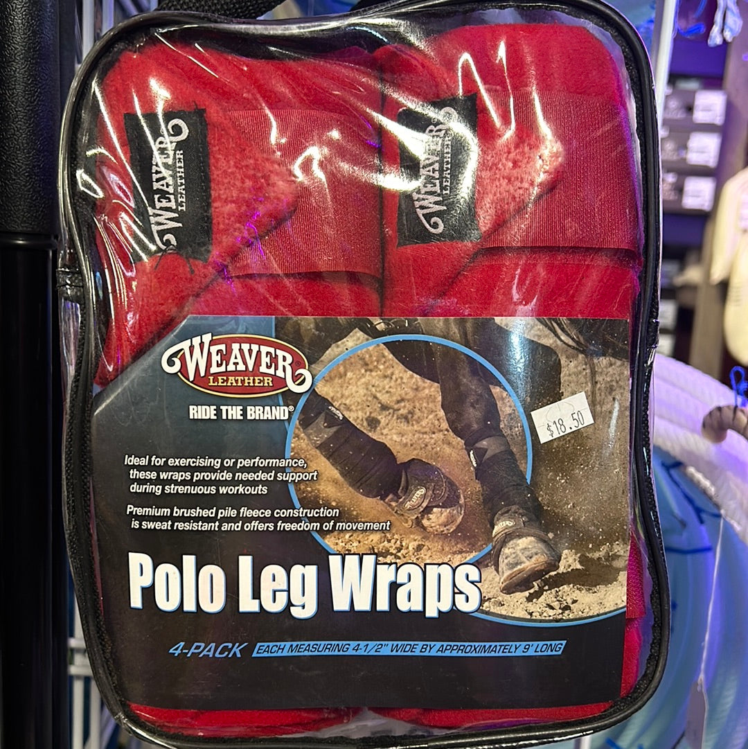 Weaver Polo Leg Wraps 4 Pack Red