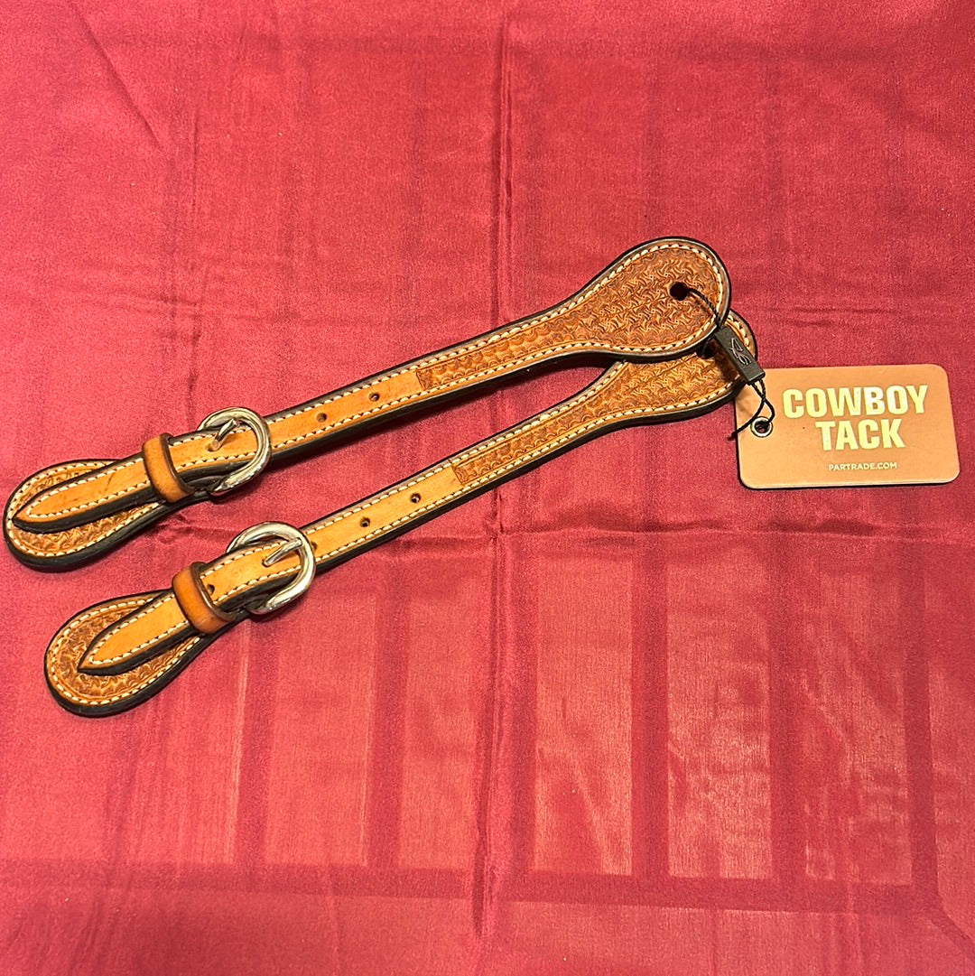Golden 5/8” Spider Stamp Spur Straps