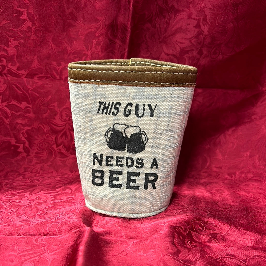This Guy Needs A Beer Koozie