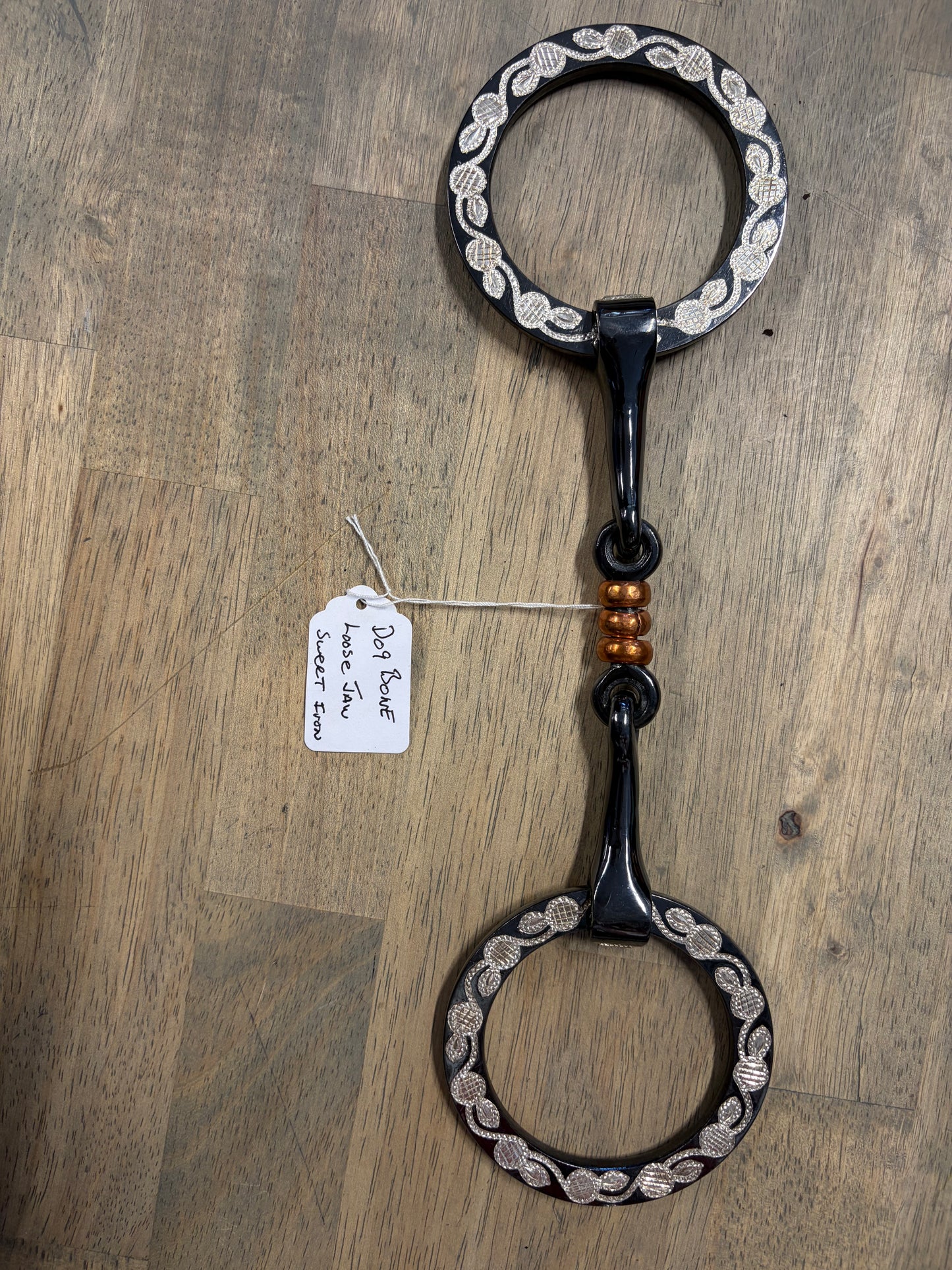 JT Silversmiths Dog Bone Snaffle Loose Jaw with Sweet Iron