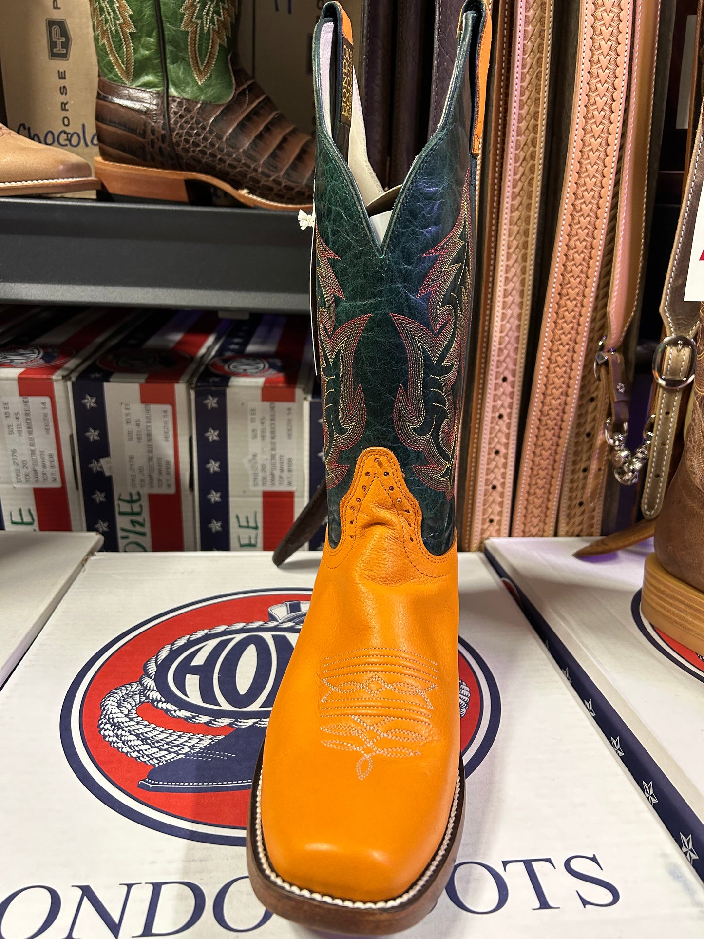 Men's Hondo Orange/Green Volcano Boot