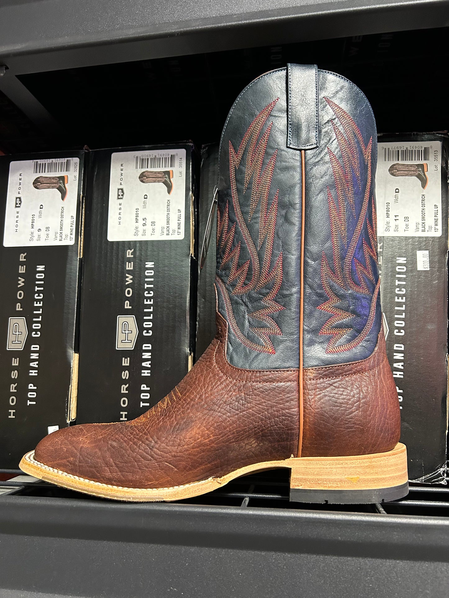 Men's Top Hand Camanche Bullhide Navy Boot