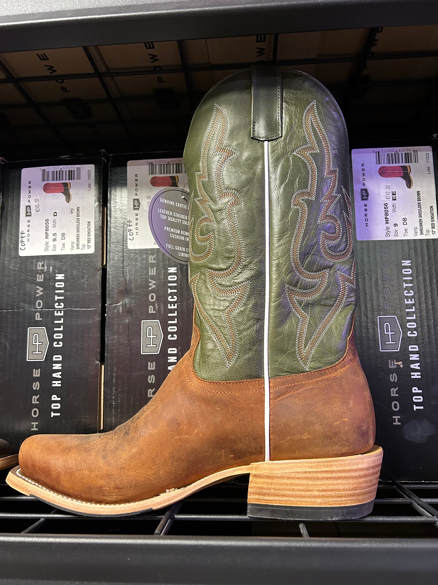 Men's Top Hand Green Fools Goat Boot