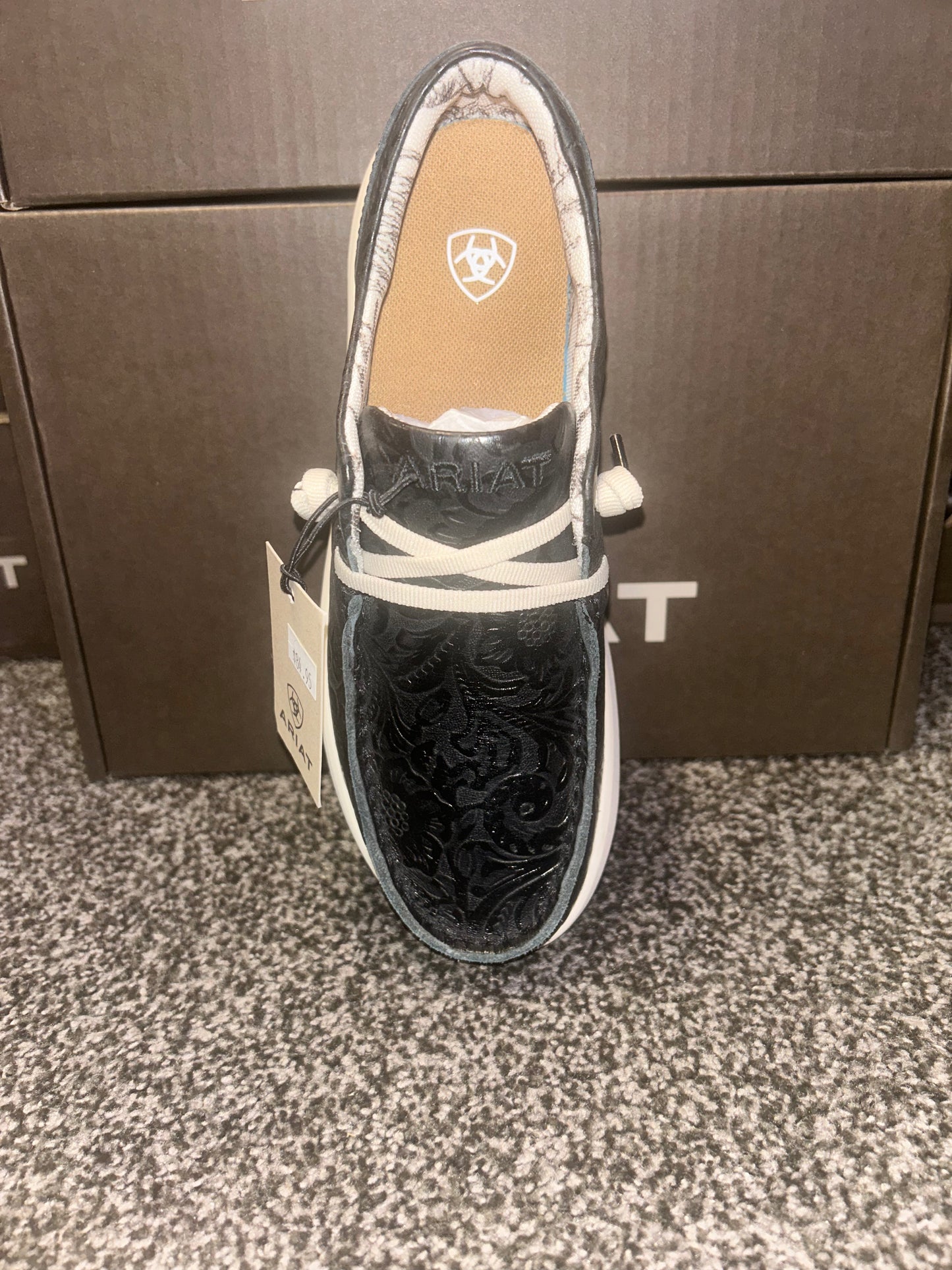 Women's Ariat Black Floral Emboss Shoe