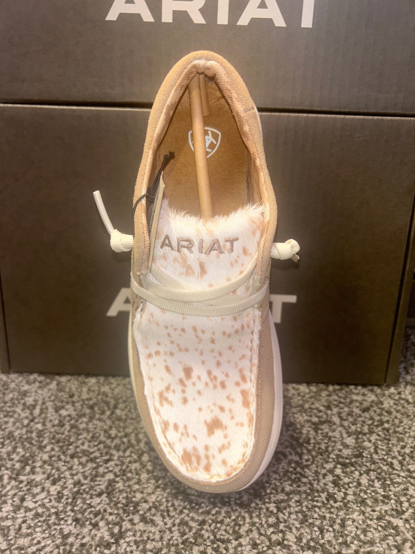 Women's Ariat Walnut Spotted Hair On Shoe