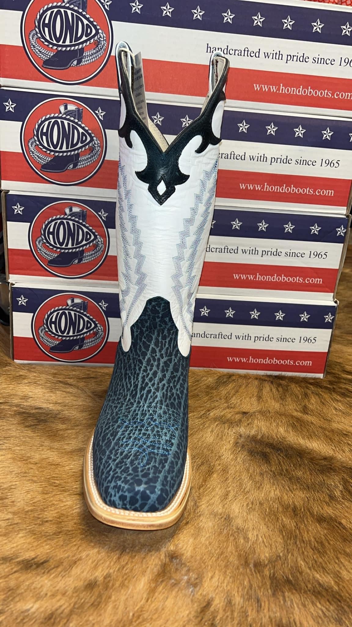 Men's Hondo Electric Blue Nubuck Bullhide Boot