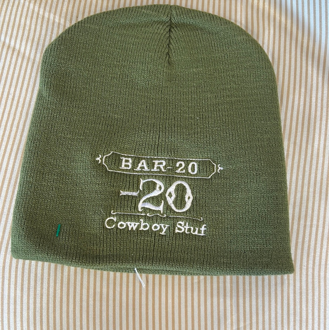 Bar 20 Beanie Olive Green