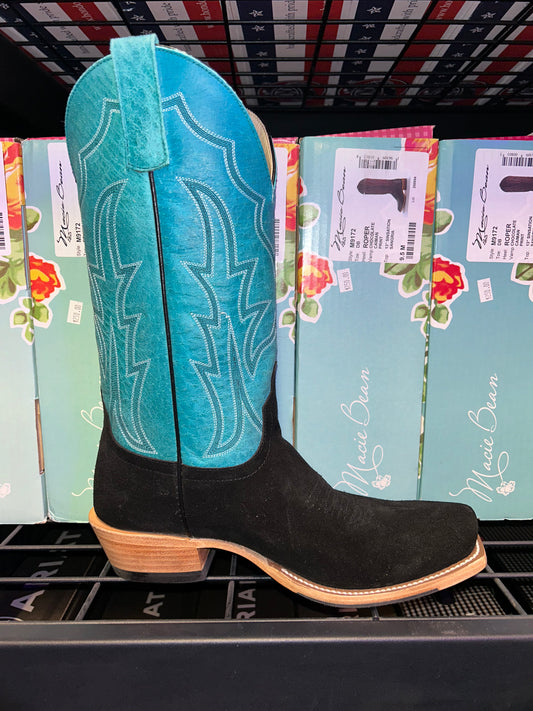 Women's Macie Bean Black Suede Turquoise Boot