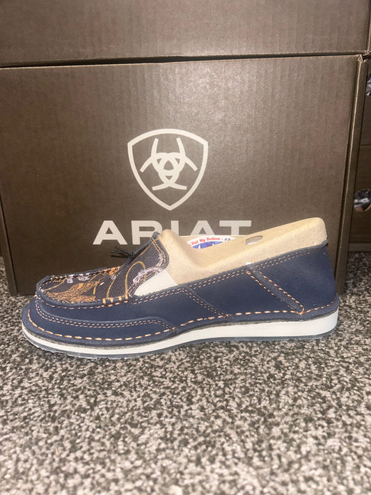 Women's Ariat Navy Saddle Print Cruiser Shoe