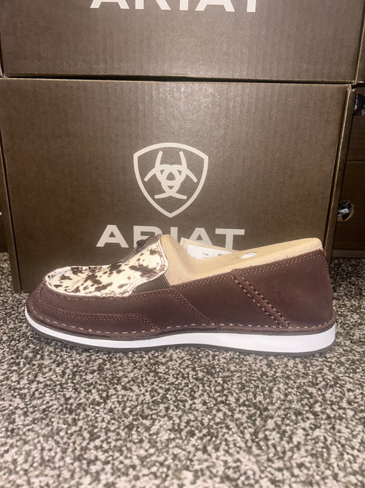 Women's Ariat Chocolate Spotted Hair On Cruiser Shoe
