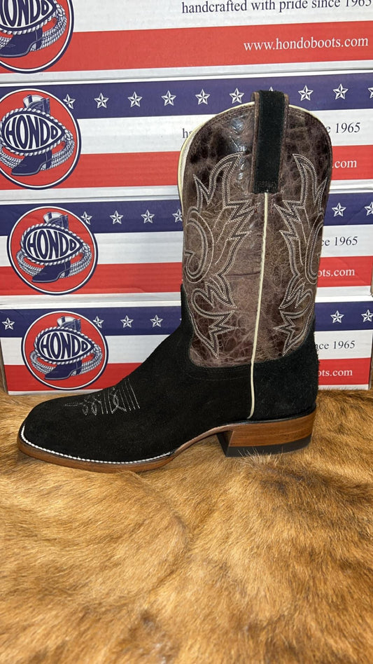 Men's Hondo Black Rough Out Boot