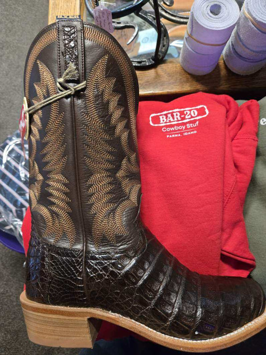 Men's Hyer Chocolate Caiman Pratt Boot